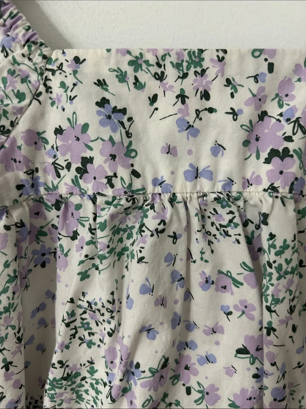 Crewcuts Girls Floral Puff-Sleeve Dress Size 3 Summer Playful Sweet Cottagecore